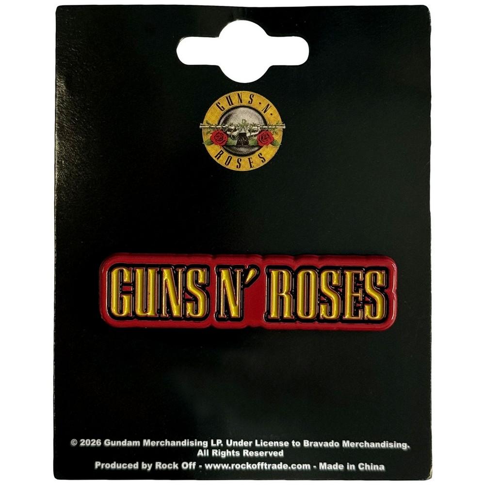 Guns N Roses Pin Text Logo Badge