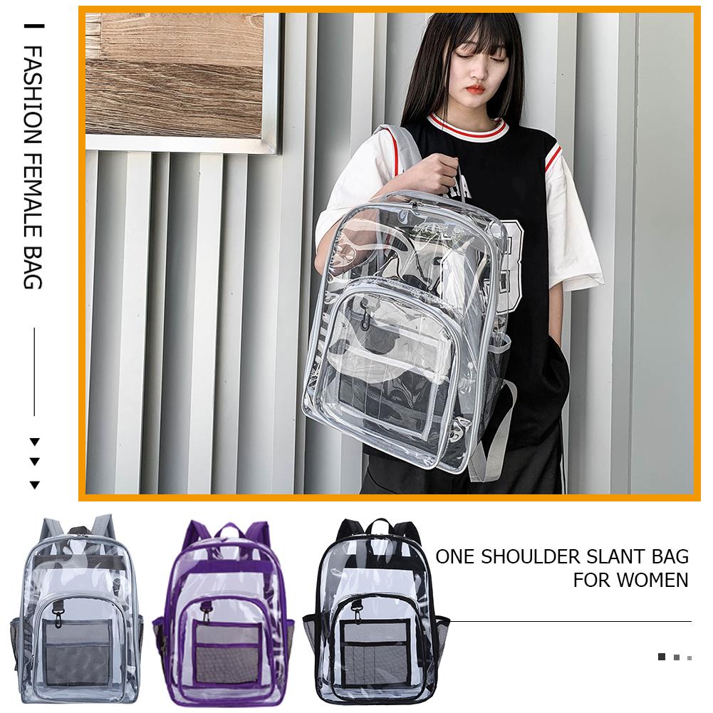 

Модный женский прозрачный многослойный рюкзак повседневный студенческий большой рюкзак