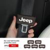Car Seat Belt Buckle Plug Leather Car Seat Belt Clip Protective Covers For uhf9 Grand Cherokee Wrangler JK Renegade Gladiator rf3