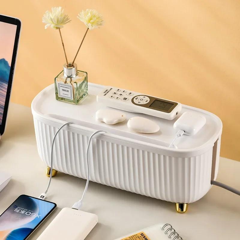 Nordic Plug Board Storage Box Cable Wire Organizer Case Socket Wireless WiFi Router Bracelet Desktop Data Line Plug Holder Shelf