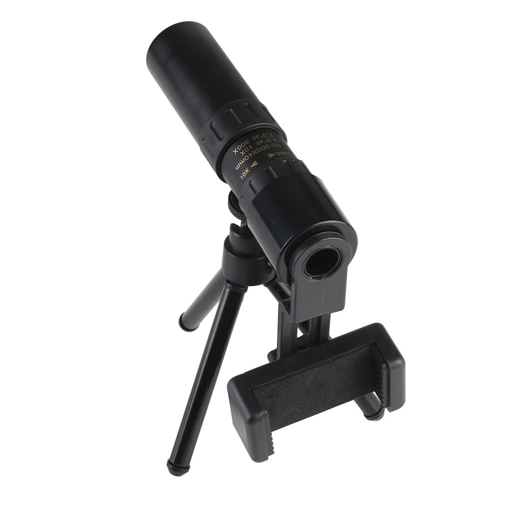 Monocular Telescope 10X 300X Magnification 40mm Lens Monocular with Phone Holder and Mini Tripod for Bird Watching