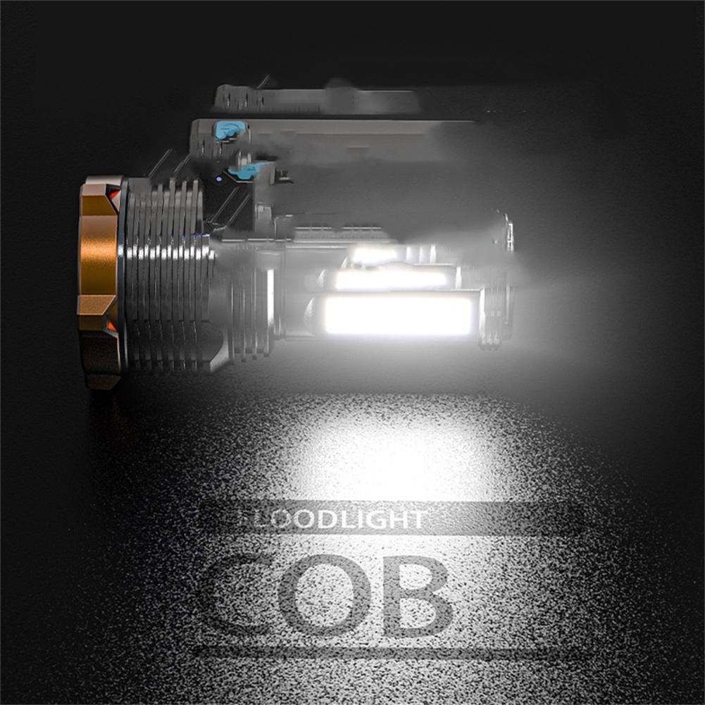 Portable Rechargeable Flashlight IP44 Waterproof 10000 Lumens 8 Modes High Bright Searchlight For Outdoor Camping Hiking
