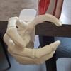 3D Printed Bone Hand Cup Holder, Skull Skeleton Hand Coaster for Desk, Halloween Gothic Drink Stand for Chair