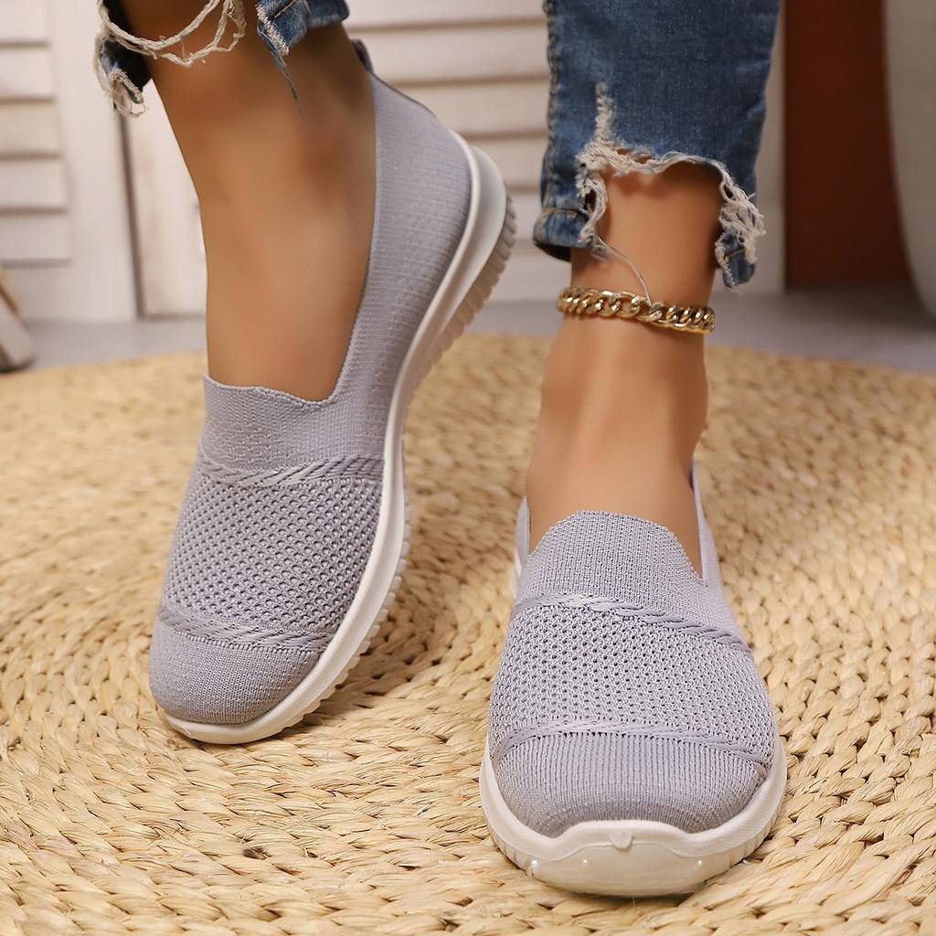 Damen Atmungsaktive Mesh Slipper Sommer Komfort Flache Schuhe