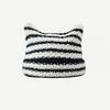 Cute Cat Ears Beanie Hats Warm Pullover Hat Fashion Little Devil Cap  Girls