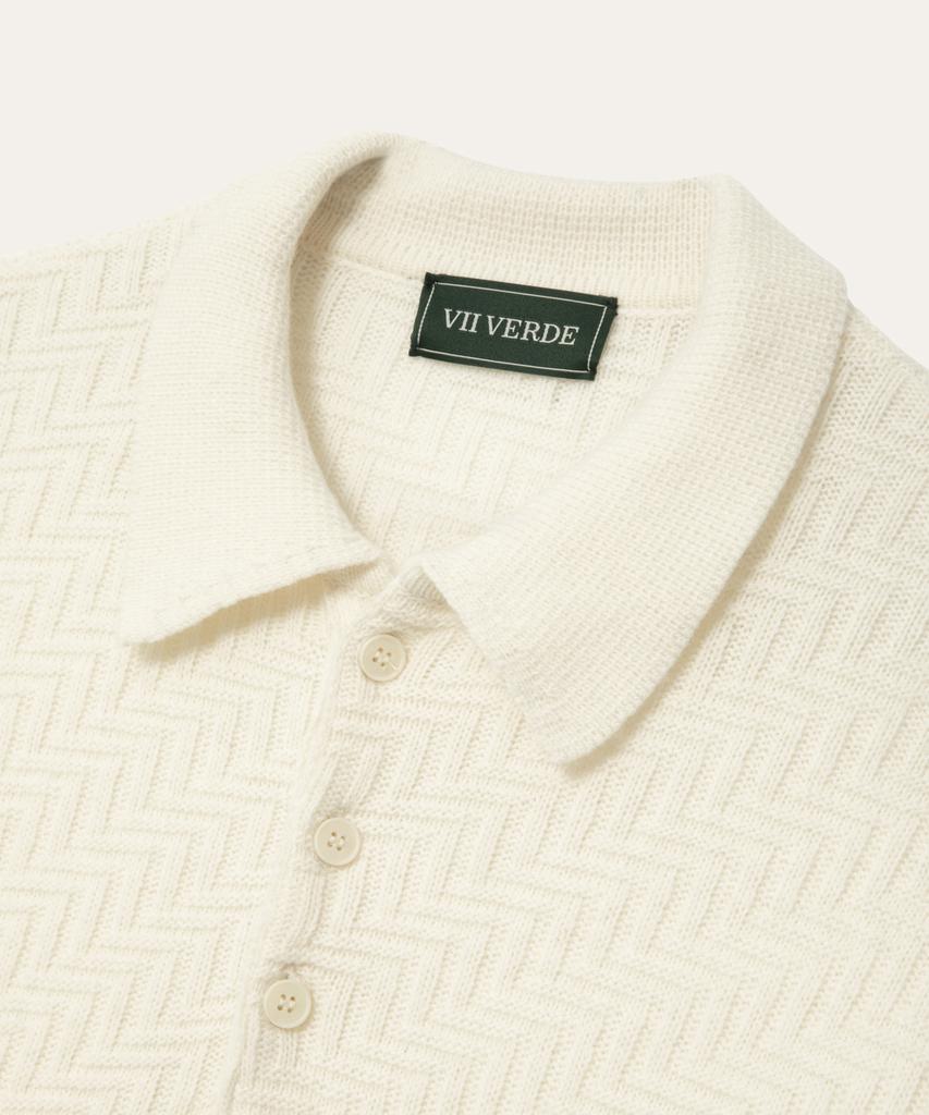Bibeleude Herringbone Polo Ivory