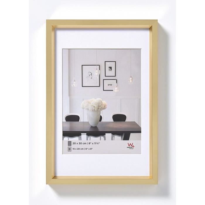Cadre photo imitation acier Steel Style - AC-DÉCO - 10 x 15 cm - Doré