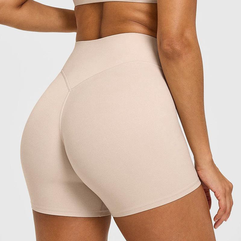 European & Asian Peach Hip Yoga Sports Shorts: High Waist, Slimming, Outdoor Cycling