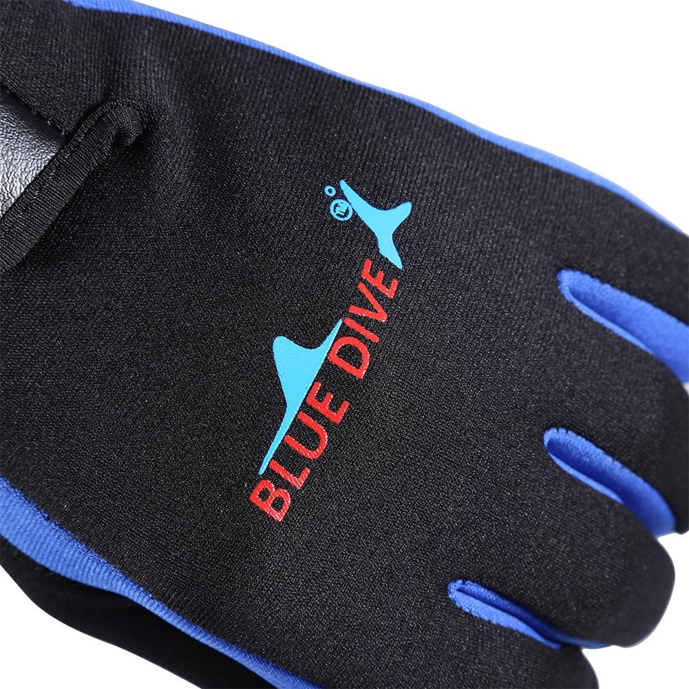 1PairCelsiusSet Diving Neoprene Snorkeling Kayaking Surfing Sport Hook And   Gloves Black Blue M
