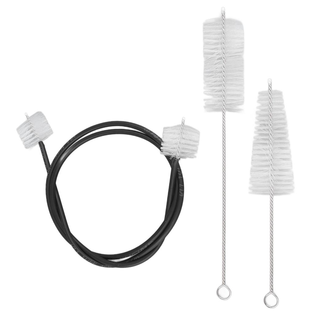 3Pcs Horn Brush Cleaning Kit French Trumpet Rope Brushes Musical Instrument Clean Tool Set