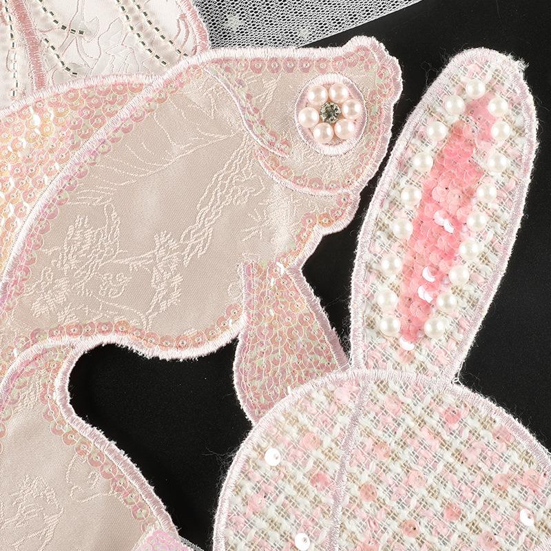 Mesh Bow Lace Embroidery Sticker Diy Hand Account Accessories Wedding Dress Accessories Brooch Hair Accessories National Style Cloth Sticker