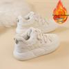 All-Black Women's Cushioned Walking Shoes: Non-Slip, Warm, and Cozy for Fall/Winter.
