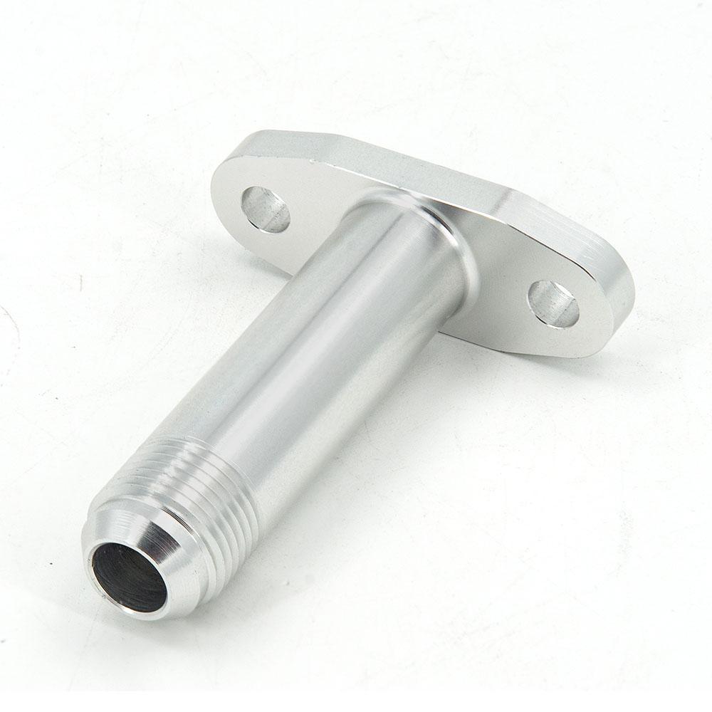 XMSJ-An10 Hole Pitch 2"/51 Turbo Oil Drain Return Flange Adapter Sliver CNC Process Leakproof for T3 T4 GT28 GT30 GT35 T25