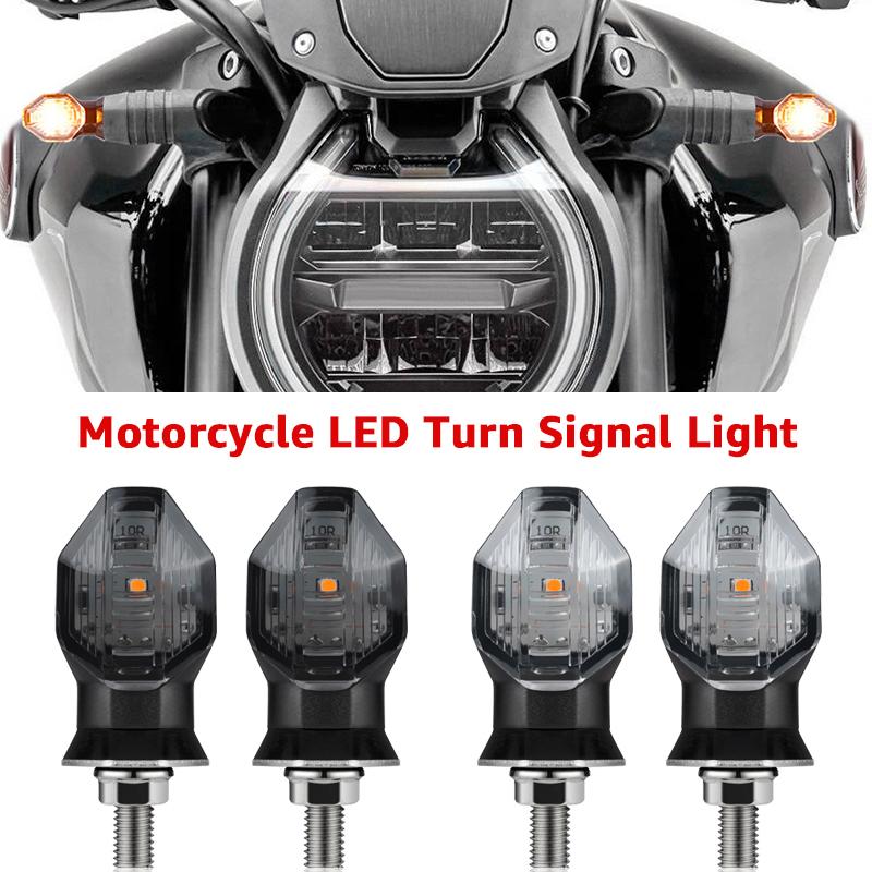 8mm Mini Motorcycle LED Turn Signals Light Amber Indicator Flasher Lamp For Honda Yamaha 12V Motorcycle Turn Signal Lights