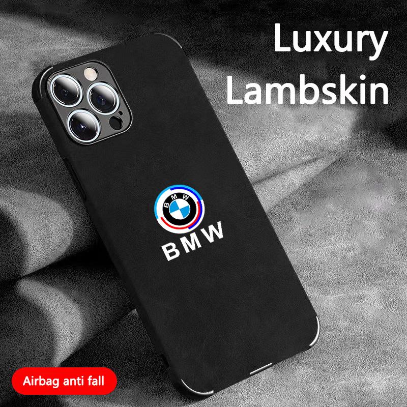 Luxury Suede All-inclusive Phone Case Protector Cover For BMW 50th for iPhone 11 12 13 14 15 16 17 Pro X XR XS Max Mini 7 8 Plus FS0