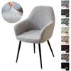 Funda para Silla de Brazos Alta Jacquard Hojas Fundas Elásticas para Silla de Comedor Funda Elástica para Asiento de Sillón de Casa Decoración para Sillas de Hotel Fiesta Boda