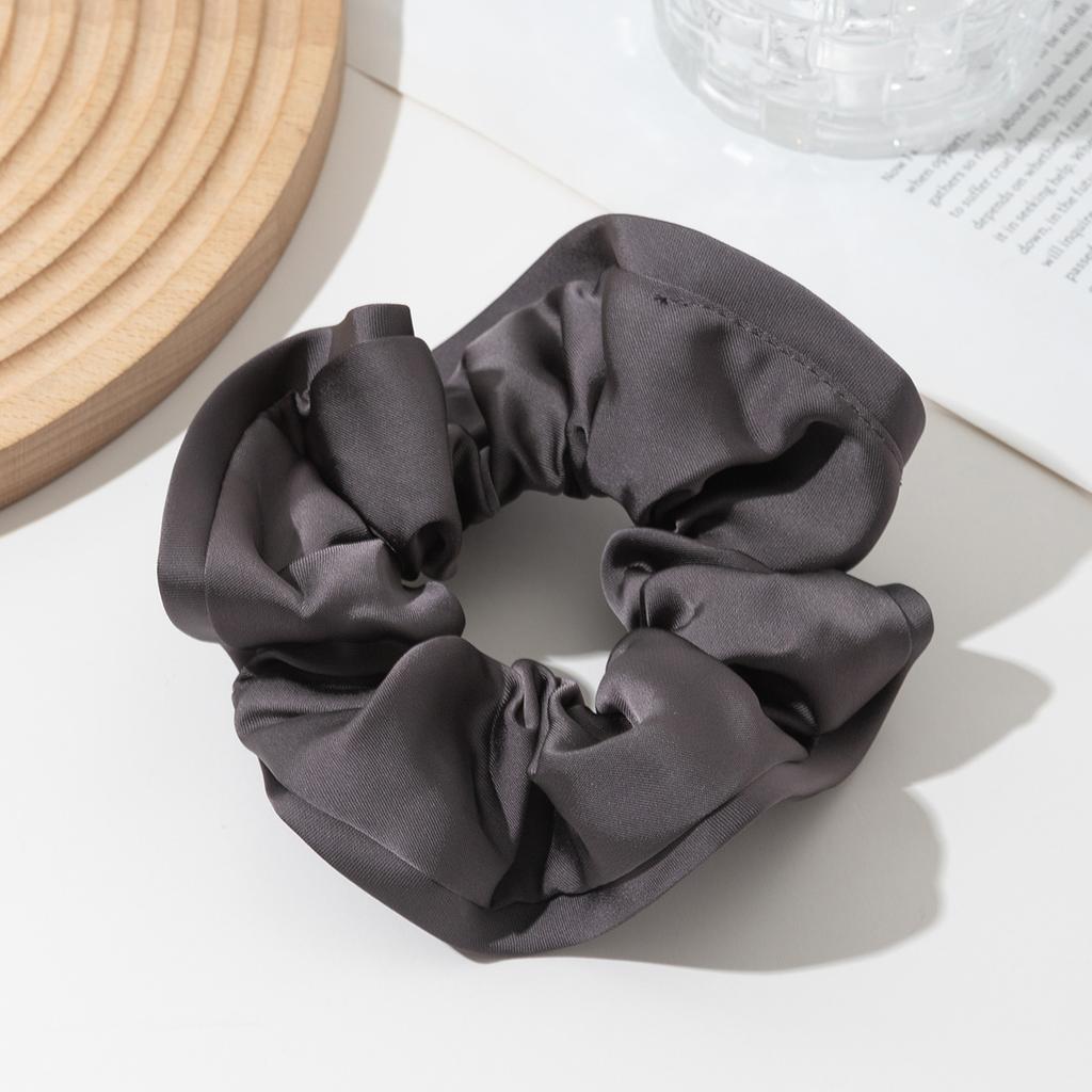 Vintage Silk Satin Hair Scrunchies Elastic Hair Bands Solid Color Women Girls Headwear Ponytail Ties Rope Hair Accessories