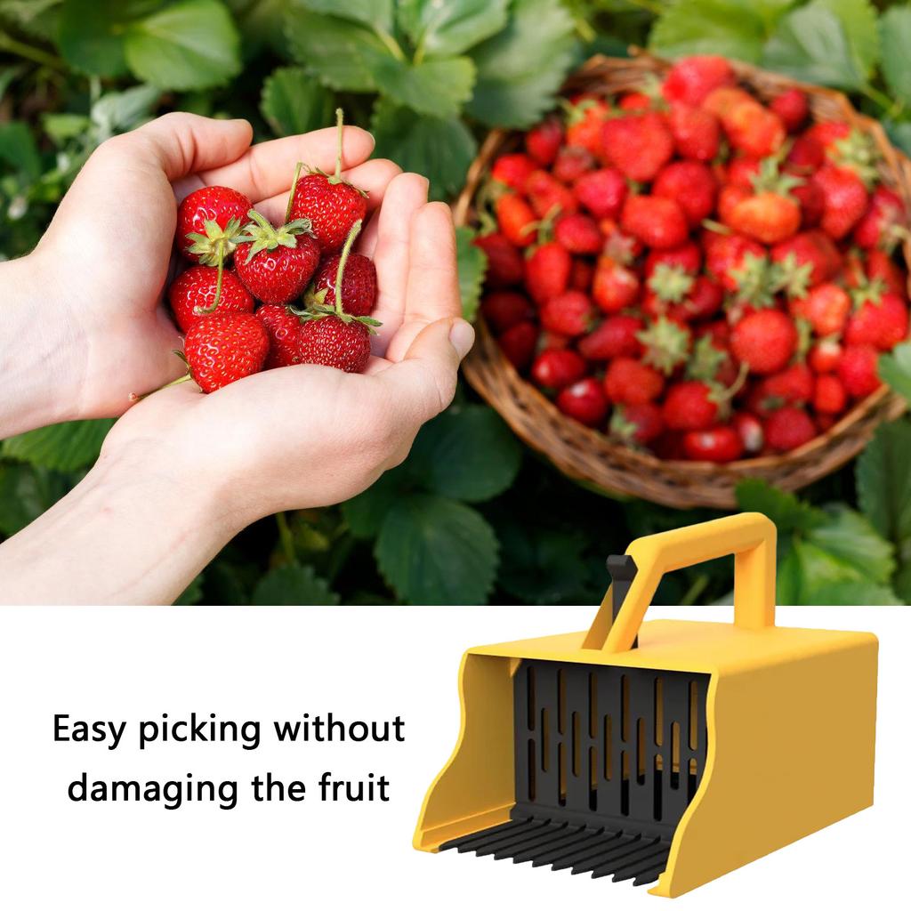 Efficient Berries Picking Tool Ergonomic Handle Lightweight Pickers Rakes Scoops for Blueberries Raspberries Harvesting