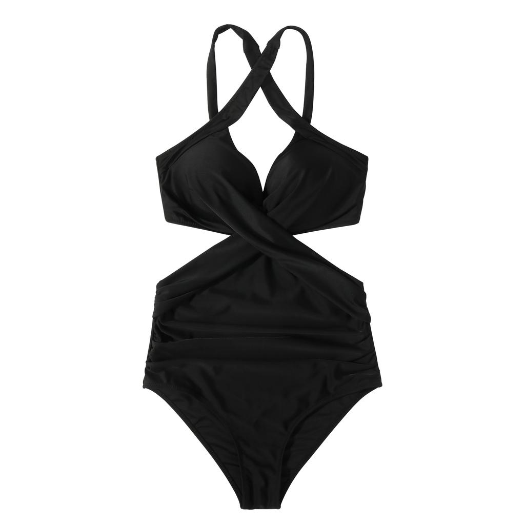 One Piece Swimwear Women Push Up Swimming Suit Bathing Suit Halter Beachwear Monokini XL Cut Out One Piece Swimsuit Women