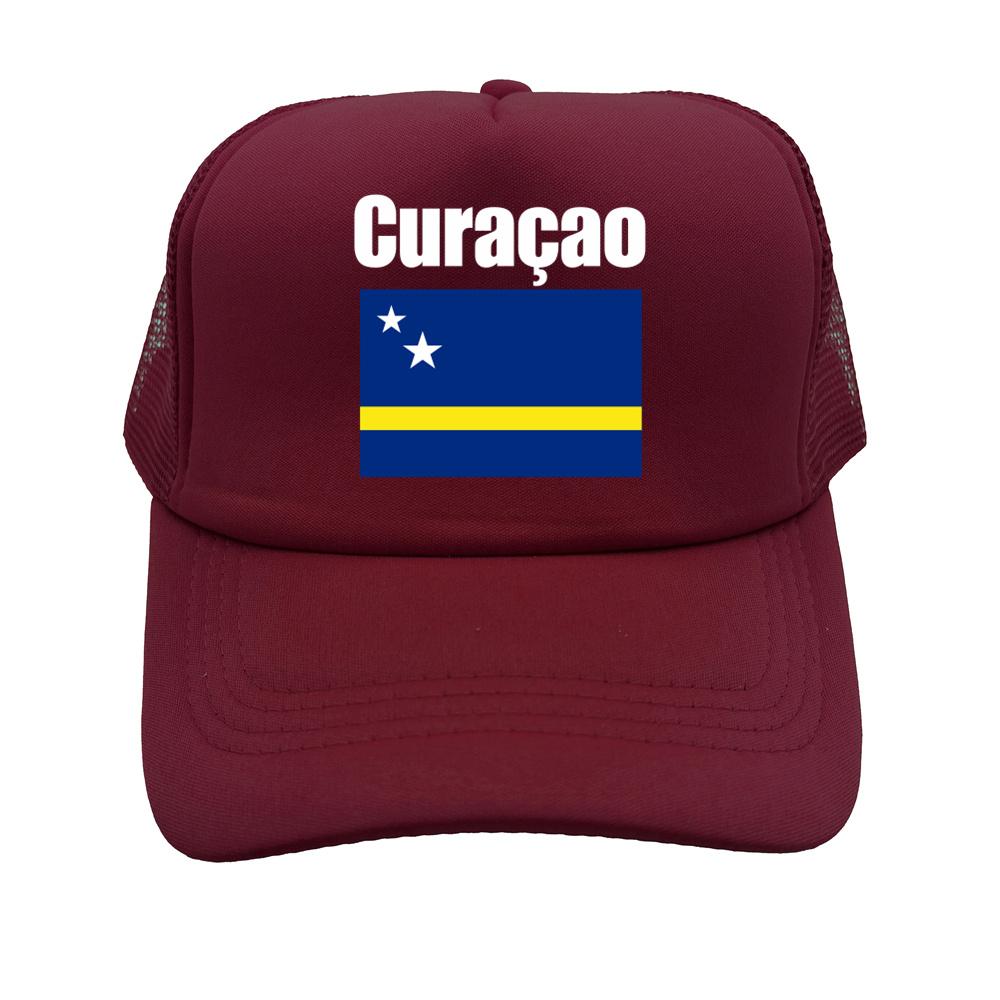 Curaao Flag Trucker Hat Summer Unisex Cool Hat Country Fans Baseball Caps New Outdoor Mesh Net Dad Gift Snapback Caps