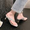 2026 Open Toe Sandals for Women New Style with Thin Heels Versatile To Wear Outdoors Elegant High-heeled Slippers for Women