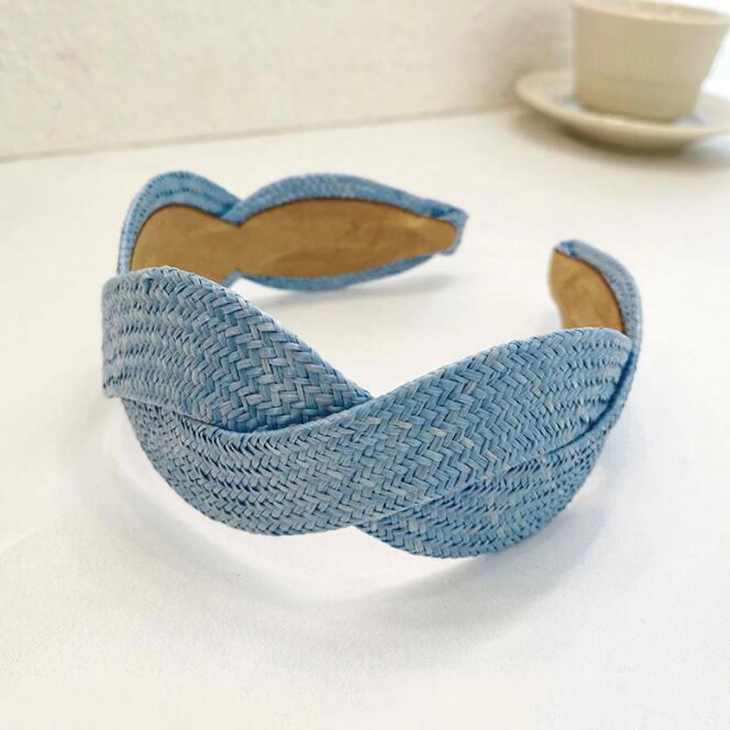 New Fashion Headband For Women Solid Color Turban Summer Handmade Braided Headwear Hair Accessories
