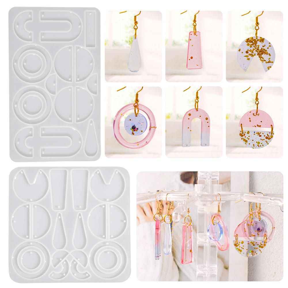 Poppy DIY Silicone Molds for Epoxy Resin: Arched, U-Shaped, Irregular Earrings, Pendants, and Charms.