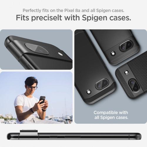 Spigen Google Pixel8a Folie de Sticlă Protecție Obiectiv Cameră Folie Cameră 2 Bucăți Glas tR EZ Fit Optik AGL07465