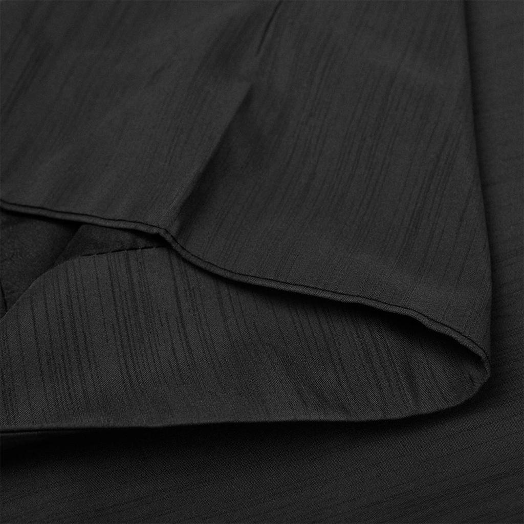 Washable Tsumugi Single [KYOETSU] Haori, Plain, Fabric, Piece, Men's (M, Black)