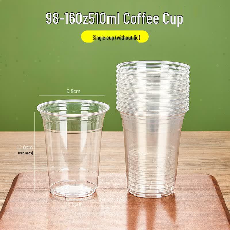 Disposable PET Tea & Coffee Cup with Lid