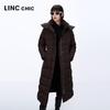 Jinyujie Women's Waist-Cinching Long Puffer Down Jacket