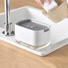 Kitchen Soap Dispenser Liquid Soap Dispenser Detergent Large Capacity Soap Dish Dispenser Bathroom Accessories Sink Dish Foam