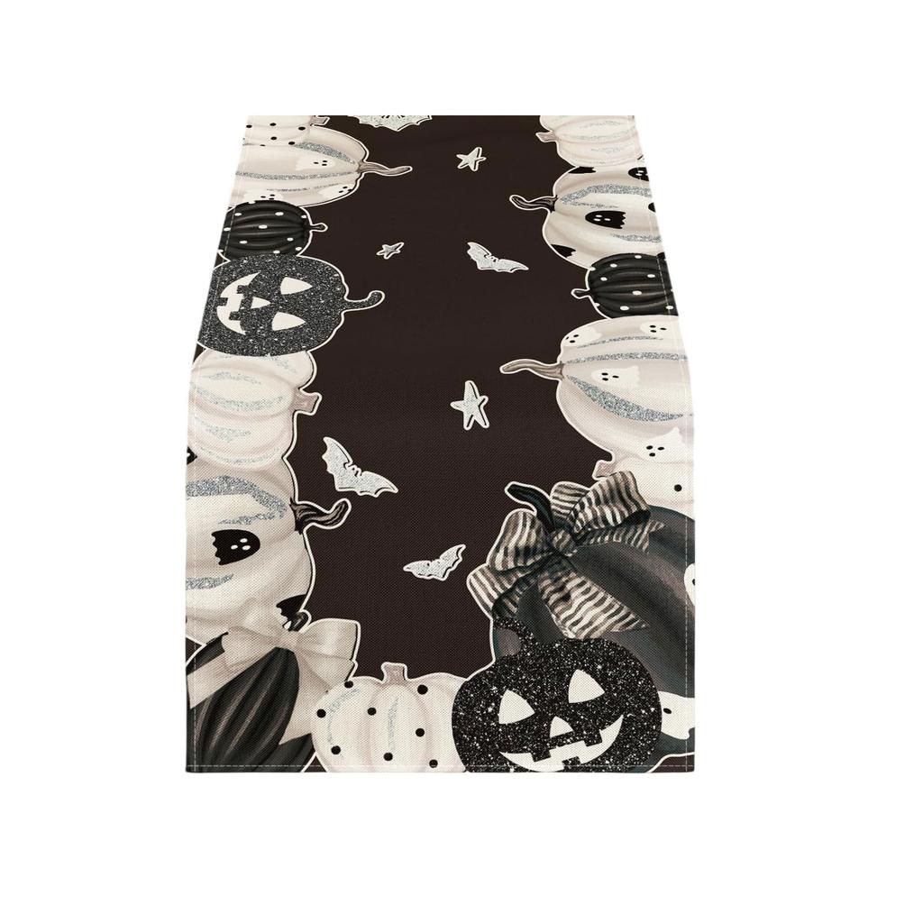 Halloween Table Flag Pumpkin Spider Meal Tablecloth, Table Towel Creative Printed Tea Table Tablecloth