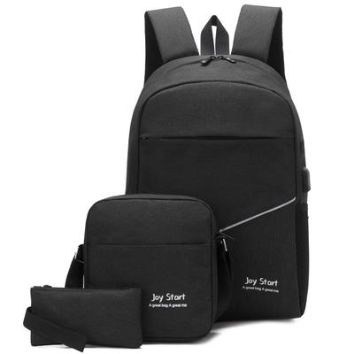 4 Colors Fashion Bag 3 Pcs Sets Laptop Backpack USB Charge Business Men Women Travel Shoulder Backpacks School Bag