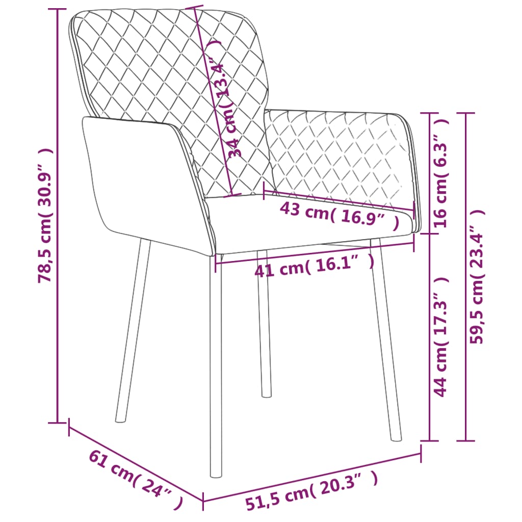 Dining Chairs 2 Pcs Pink Velvet