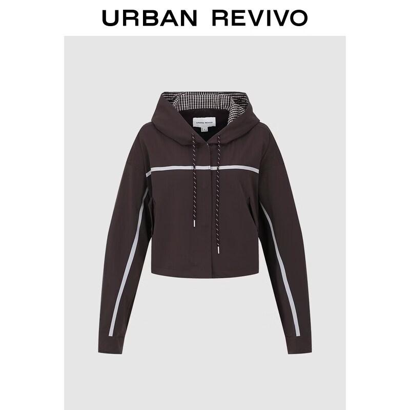 

Women s Color-block Drawstring Hooded Jacket M