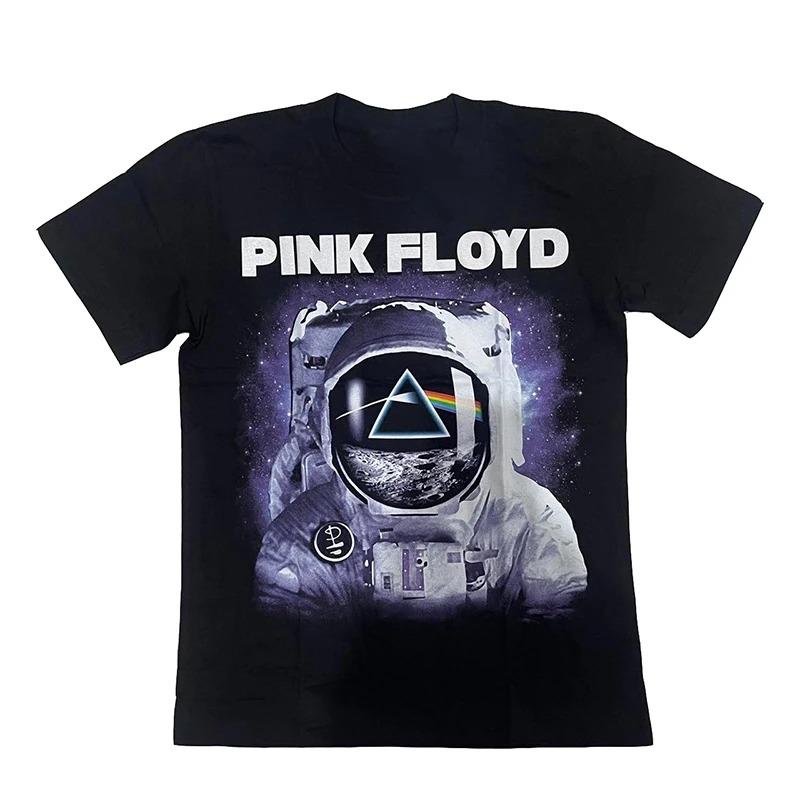 Harajuku Hip Hop Streetwear Top Pink Floyd Print T-shirt Men Women Oversized Y2k Cotton Hip Hop T-shirt Short SleeveTee Clothes