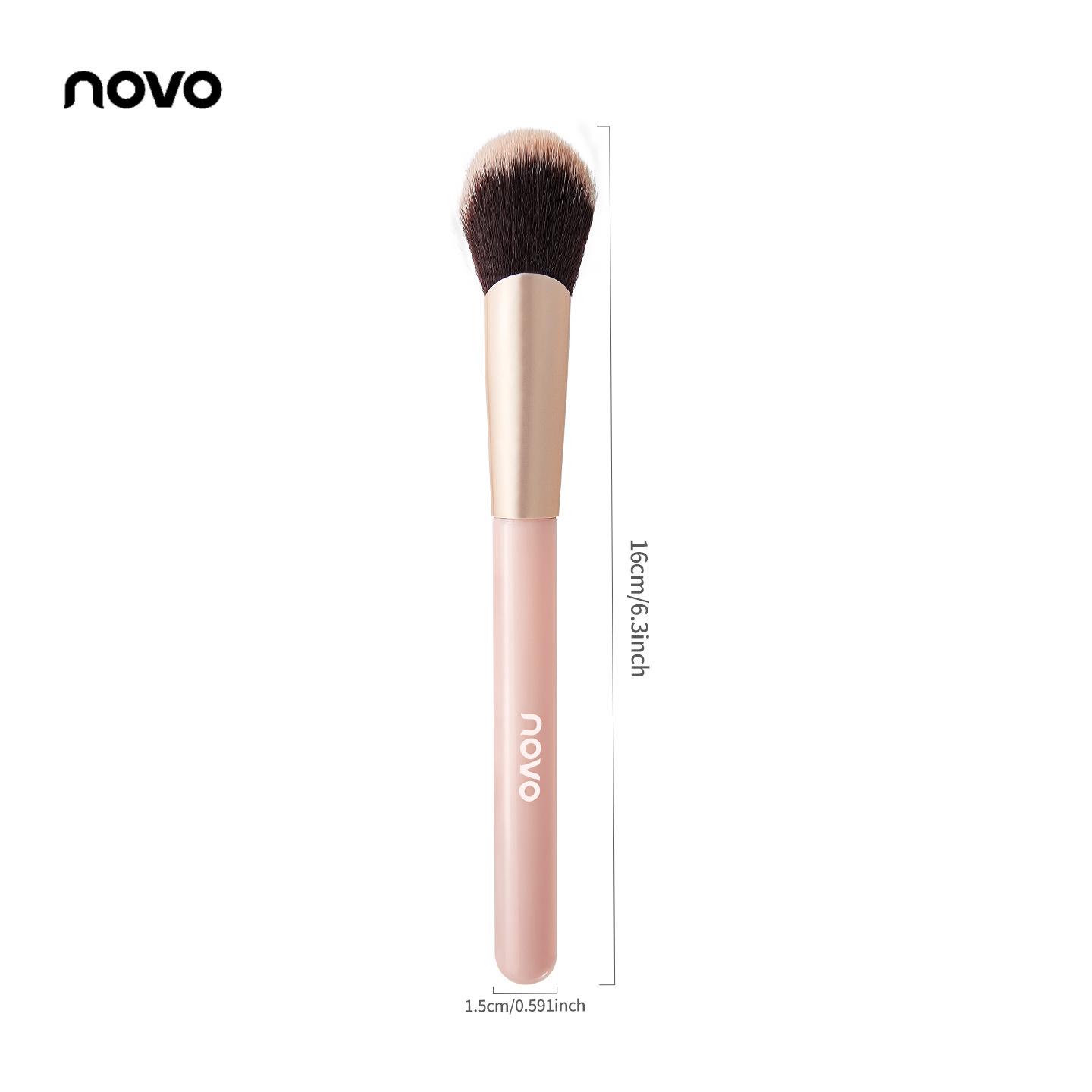 Soft Bristle Cream Blush Brush - Sloped Stippling Contour & Blending Makeup Brush