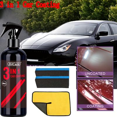 3-in-1 Hoher Schutz Schnelle Keramikbeschichtung Nano-Spray Auto-Beschichtung Wachs Polierspray Kunststoff-Auffrischer Schnell Feine Kratzer-Reparatur