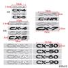 ABS Car Body Fender Side 3D Letter Emblem for Mazda CX4 CX5 CX7 CX30 CX50 CX60 CX90 C-HR Rear Trunk Badge Replaced Sticker lfpaz09