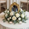Zierer Wandspiegel in Bogenform mit detailliertem Blumenmuster Harz für Wohnzimmer, Schlafzimmer Kommode