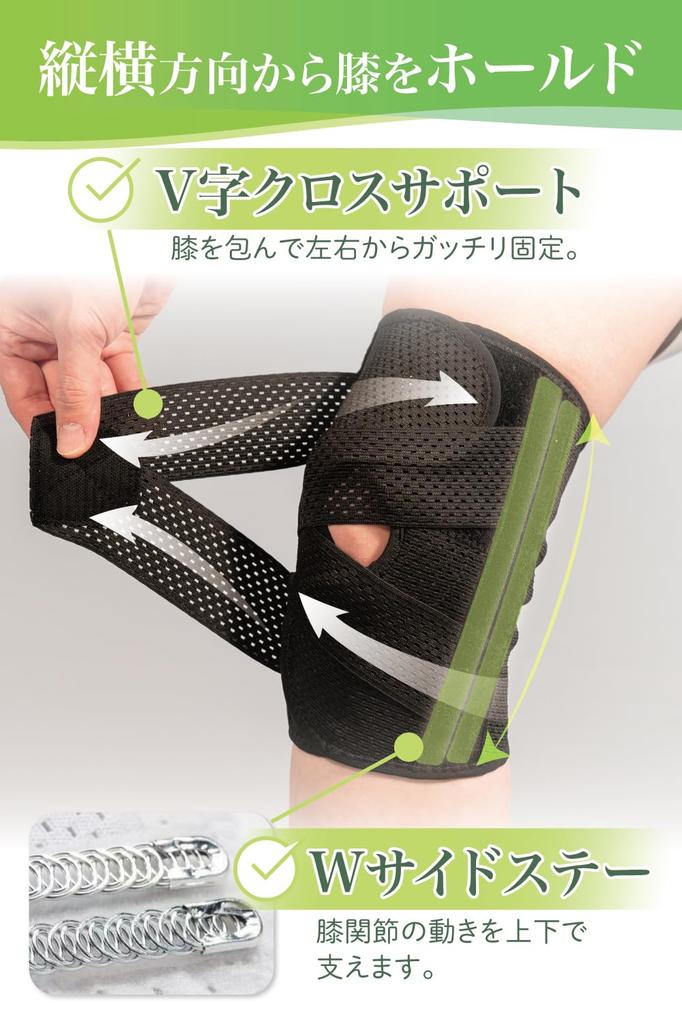 LURE Knee Support [For Knee Pain When Moving] Knee Joint Deformity, Exercise, Sports, Popular, Injury Prevention, Ambidextrous, 1 Support (XXL)
