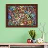 Tenyo [Made in Japan] 1000 Pieces World's Smallest Piece Jigsaw Puzzle Disney All Star Stained Glass (29.7 x 42cm) DW-1000-008 Comes with glue and spa