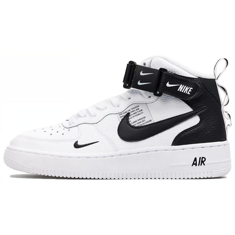 

Nike Air Force 1 LV8 Mid Top Kids Skateboarding Shoes Black White Sneakers AV3803-100 36.5