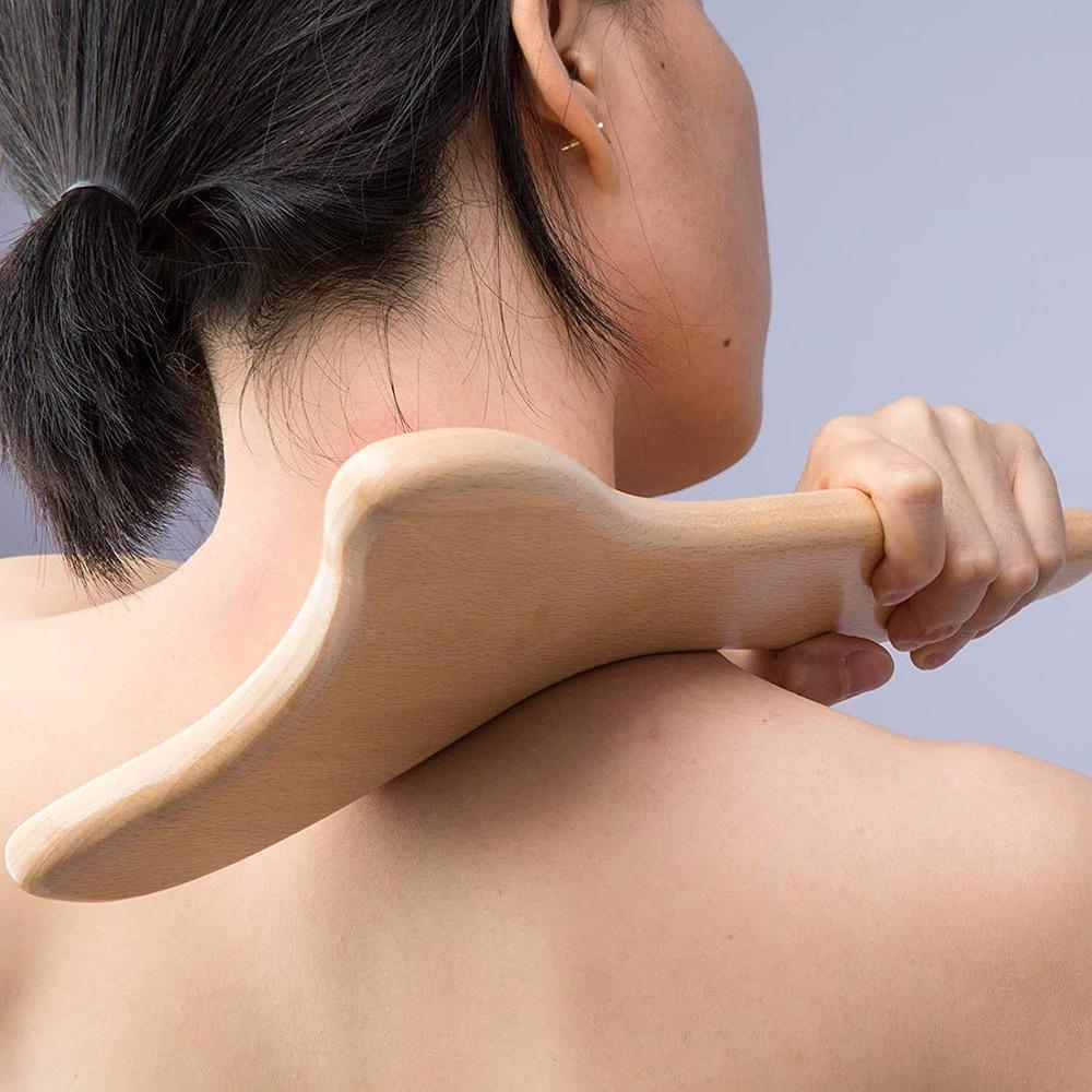 Solid Wood Gua Sha Set: Facial, Leg, and Body Massage Tools