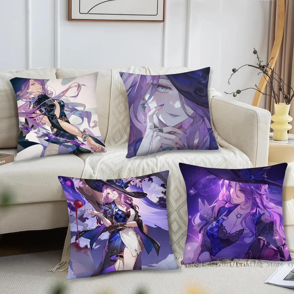 Jade Honkai Star Rail Anime Pillow Case Square Pillow Bedroom Sofa Leisure Comfort Cushion Car Living Room Home Decoration 40X40