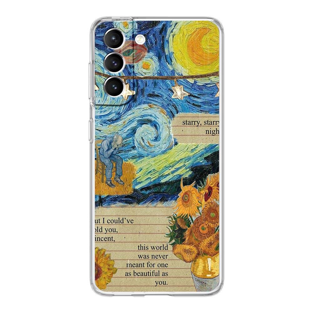 

Чехол для телефона «Звездная ночь» в стиле Ван Гога для Samsung Galaxy S24 S23 S22 S20 Ultra S21 FE 5G S10 S9 Plus S10E S8 Силиконовый прозрачный чехол Samsung S22 5G