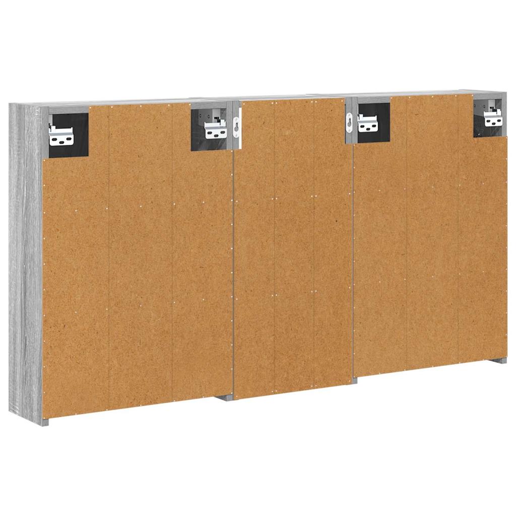 Bathroom Cabinet Set 3 Pcs 116 X 16 X 62.5 Cm Engineered Wood