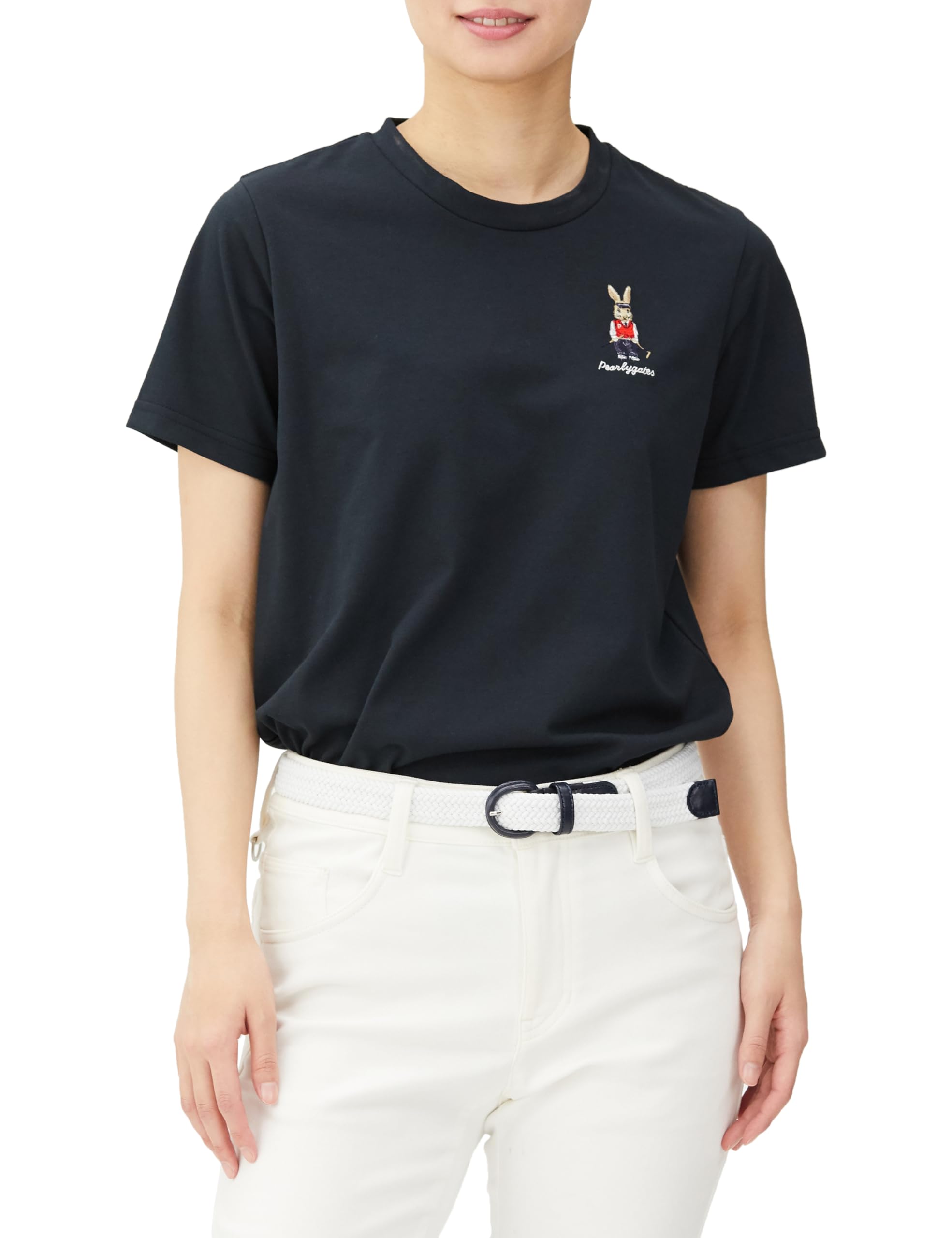 

DEPEND HEAVY Jersey 0 [PEARLY GATES] Women s T-shirt / 055-3263902 120_Navy [S]