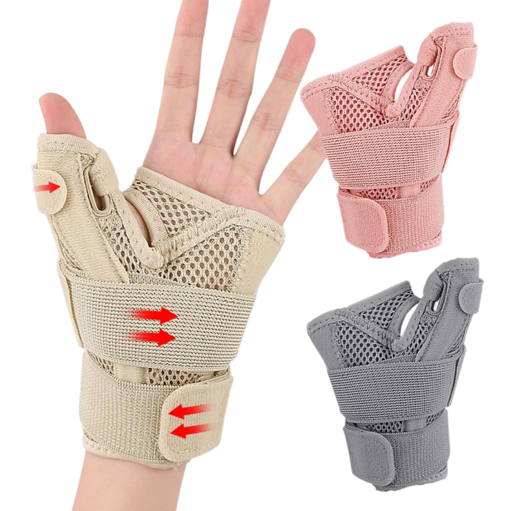 Adjustable Double Support Wrist Brace With Strap Compression Splint Thumb Protector Stabilizing Sleeve